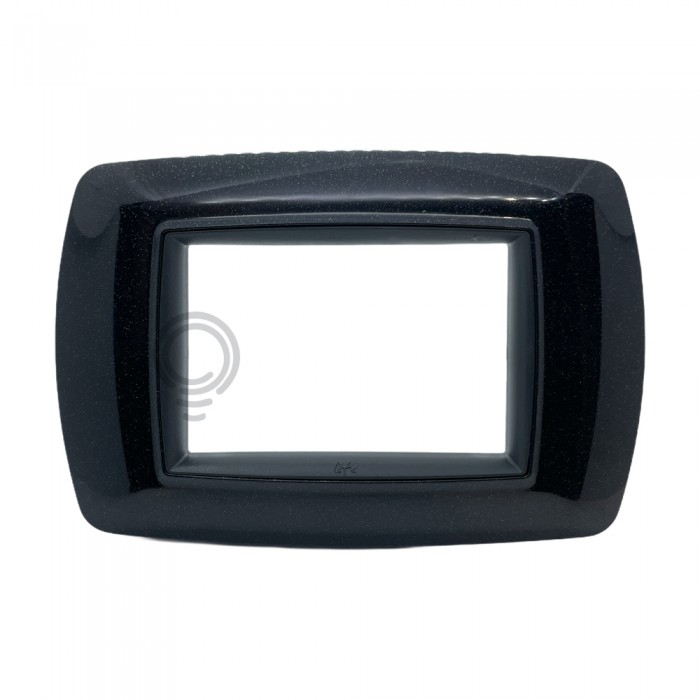 Placca life 3fori black gray for living classic...