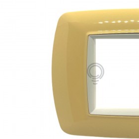 Placca life serie civile 3posti giallo pastello ecl2983py elettrocanali