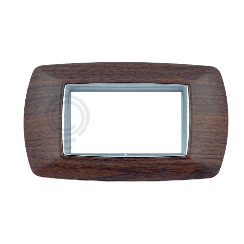 Plaque de vie 4 trous bois foncé pour living...