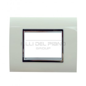 Switch cover plate prestige 3f ivory ecl3083a series elettrocanali