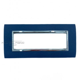 Placca coprinterruttore new prestige 7moduli vulcanizzata zucchero 