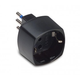 Riduttore adattatore unel tedesco 10a+t nero schuko