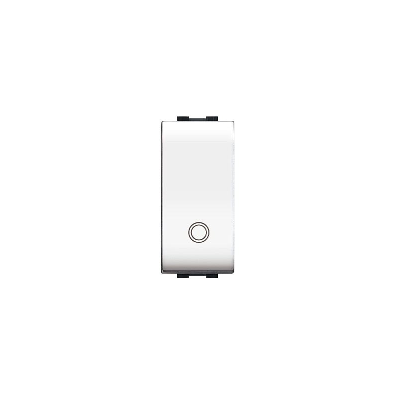 Pulsante elettrico unipolare 10A mylife elettrocanali 10a living bianco 