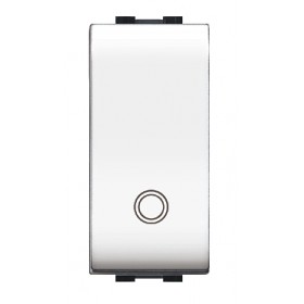 Pulsante elettrico unipolare 10A mylife elettrocanali 10a living bianco 