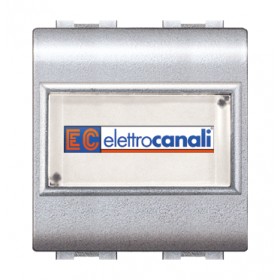 Pulsante elettrico con targa portanome 2 moduli my life elettrocanali