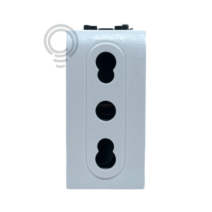 Presa elettrica bivalente sicurezza 10/16a elettrocanali mjlife living bianco ecl4045wh