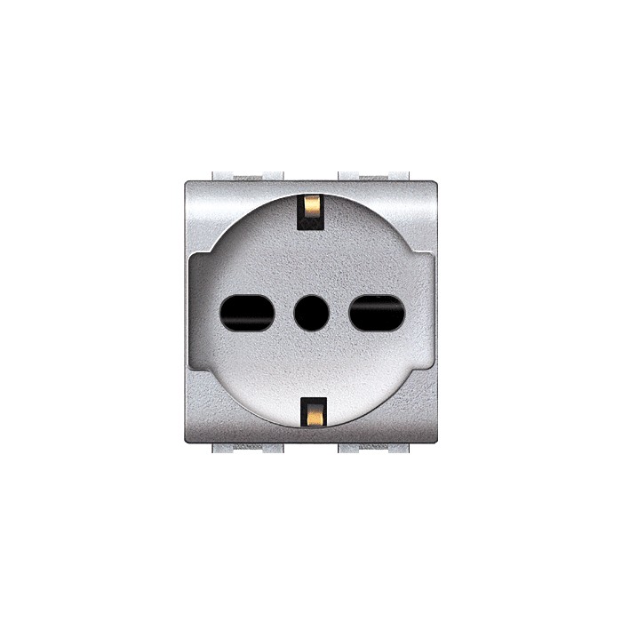 Prise unel bipasso security 2p t 10 / 16a living tec...