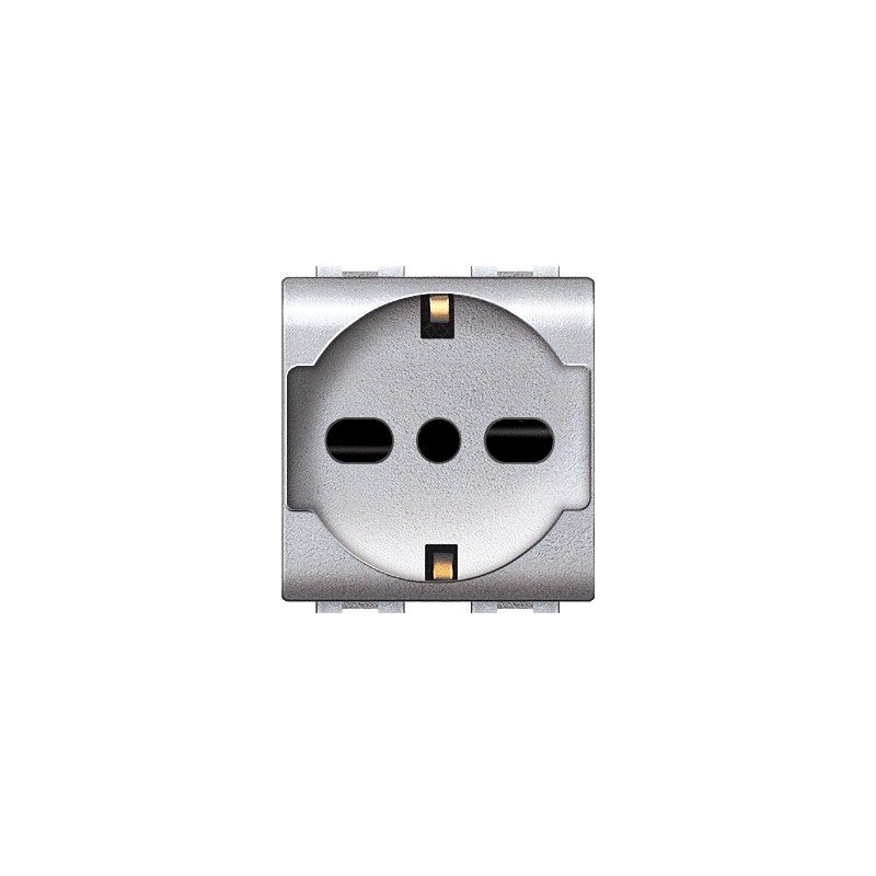 Presa unel bipasso sicurezza 2p+t 10/16a living...