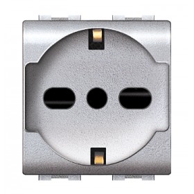 Prise unel bipasso security 2p t 10 / 16a living tec electrochannel