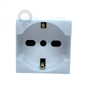 Presa elettrica unel universale bipasso elettrocanali life bianco living 