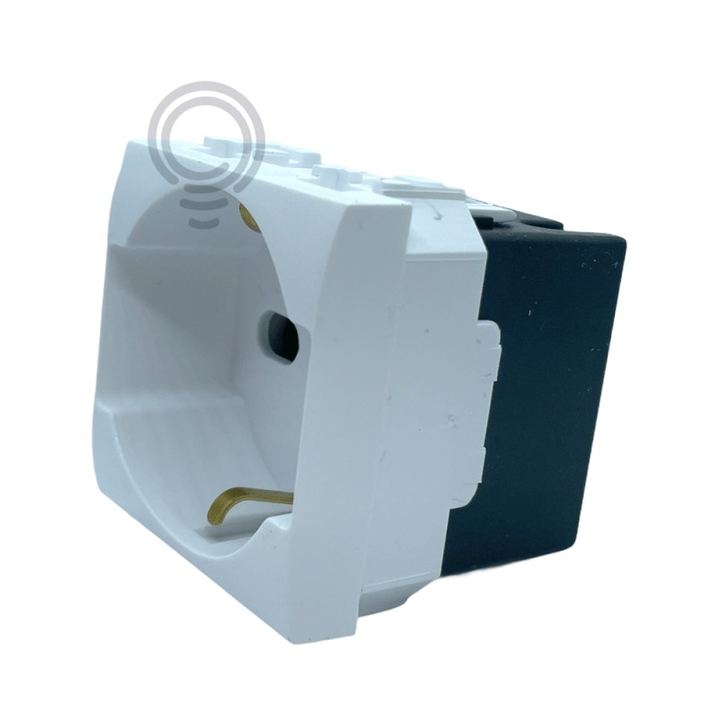 Presa elettrica unel universale bipasso elettrocanali life bianco living 