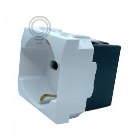 Presa elettrica unel universale bipasso elettrocanali life bianco living 