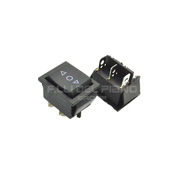 Interruttore elettrico doppio pulsante incasso 1-0-2 salita - discesa 