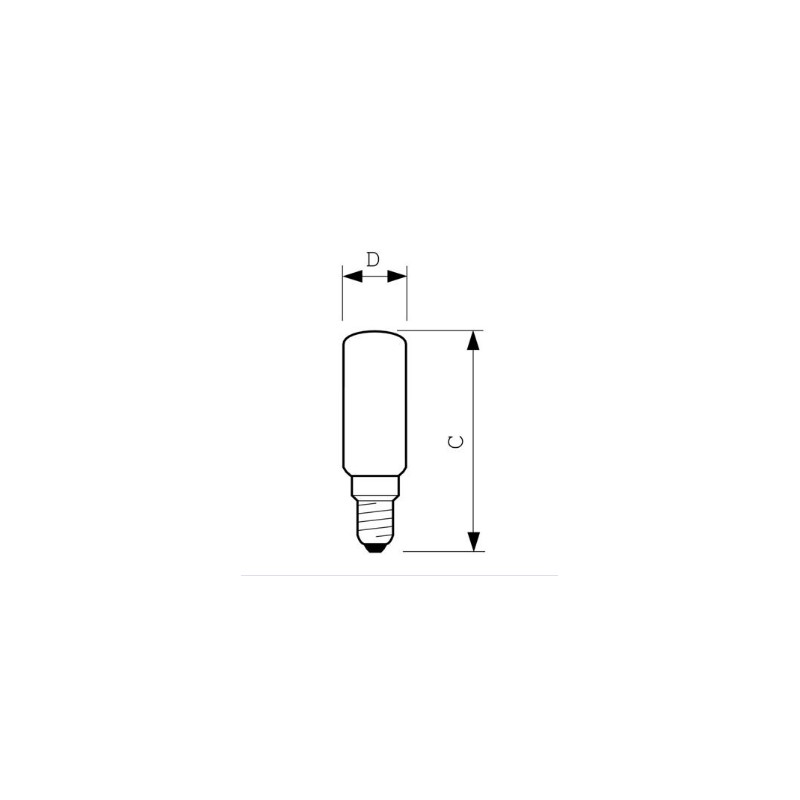 Lampada tubolare ts40 e14 chiara 40w 230v cappa...