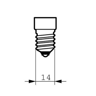 Lampada tubolare ts40 e14 chiara 40w 230v cappa da cucina