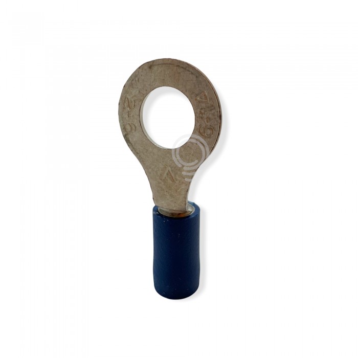 Blue eyelet terminal for electric cables 2.5mm2 hole...
