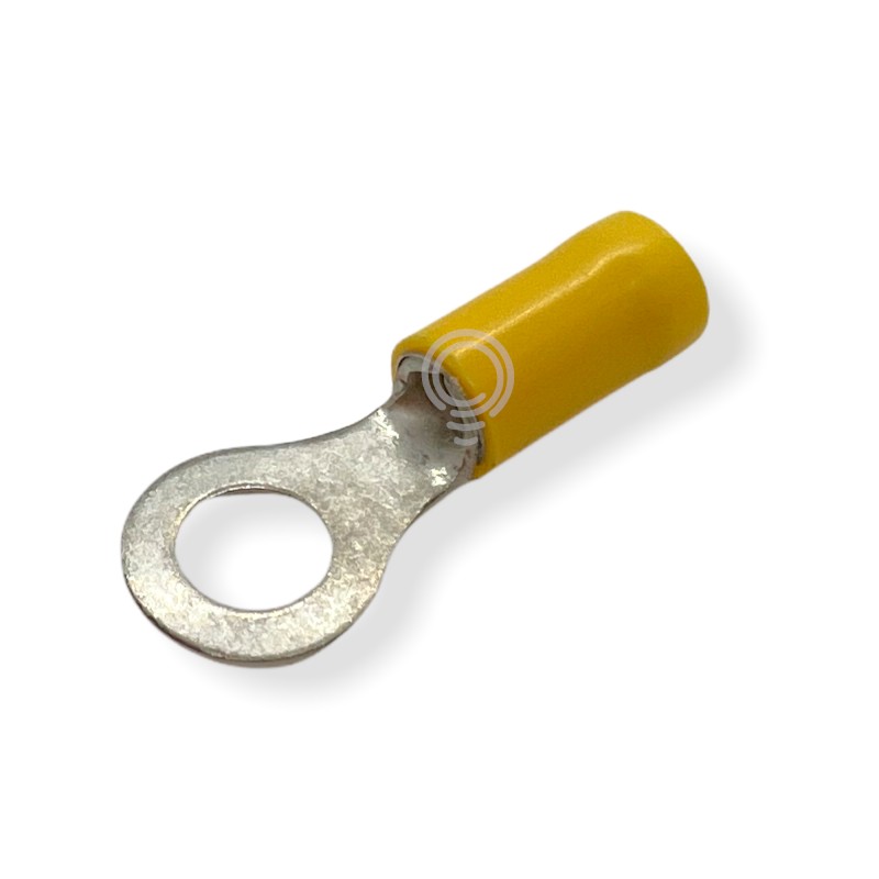 Semi-insulated yellow eyelet terminals hole...