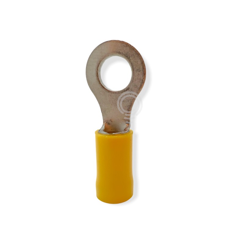 Semi-insulated yellow eyelet terminals hole...