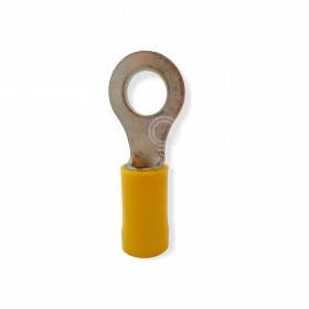 Semi-insulated yellow eyelet terminals hole D.6,4MM R64GI 100pcs