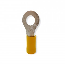 Semi-insulated yellow eyelet terminals hole D.6,4MM R64GI 100pcs