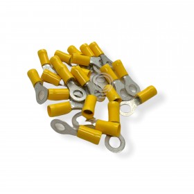 Semi-insulated yellow eyelet terminals hole D.6,4MM R64GI 100pcs