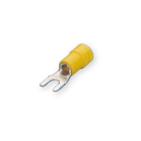 Capicorda forchetta giallo 2,5mmq foro 6,4 v64gi 12-10