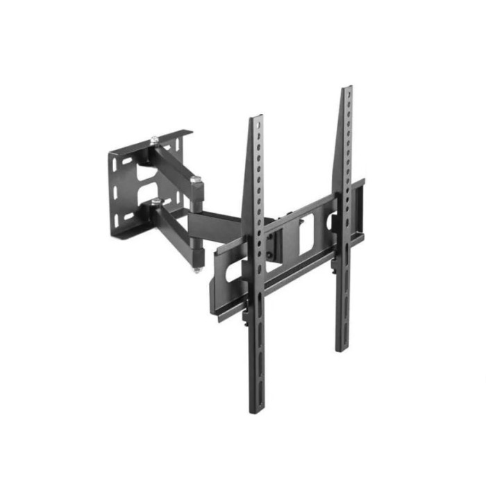 Supporto tv girevole braccio 2 snodi 32-55" nero parete 474411