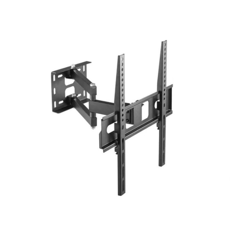 Supporto tv girevole braccio 2 snodi 32-55" nero parete 474411
