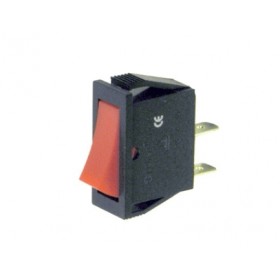 Interruttore elettrico unipolare slim tasto rosso 3a / 250v fastom contatti