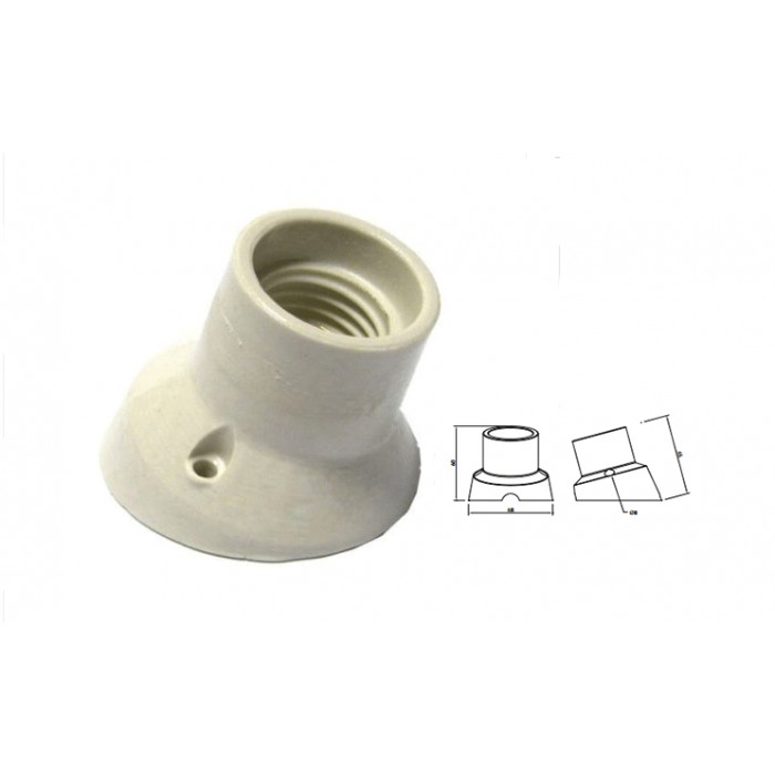 Ceramic curved base lamp holder vintage e27 retro antique