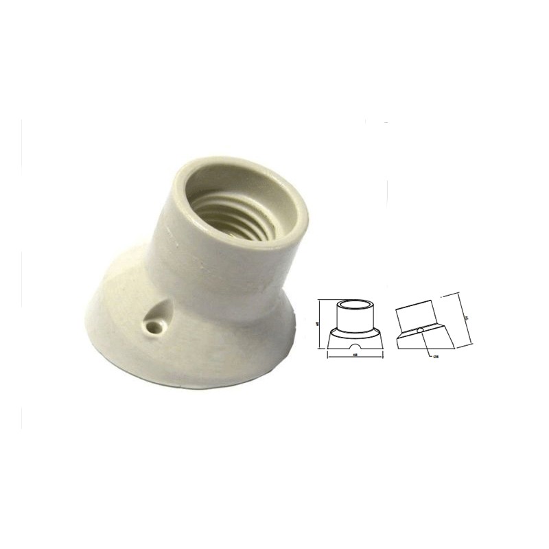 Ceramic curved base lamp holder vintage e27...