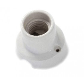 Portalampada base curva in ceramica vintage e27 retrò antico 