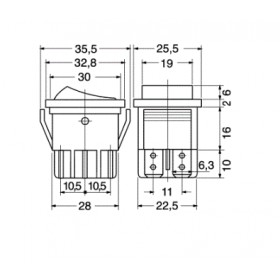 Deviator balancer encastré bipolaire 16a