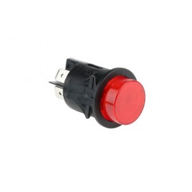 Interruttore elettrico bipolare a pulsante luminoso tondo 16a