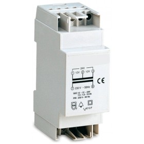 Trasformatore elettrico 2 moduli din da quadro parete 15va ecl4315 4-8-12V
