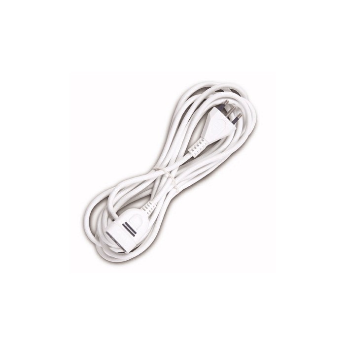Prolunga elettrica 5mt 3x1 bianco spina 16a presa biv 00635sb