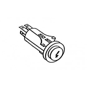 Pulsante luminoso rosso cilindrico  f373