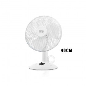 Ventilatore da tavolo bianco oscillante d.40 vt40t 3 velocità