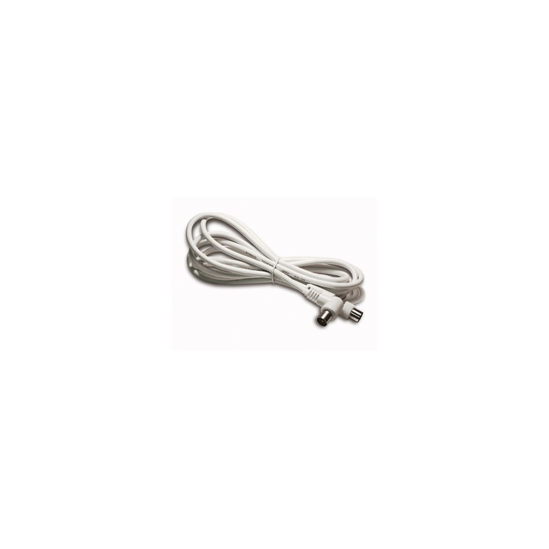 Prolunga tv cavo 5mt  bianco 100305b con adattatore  f