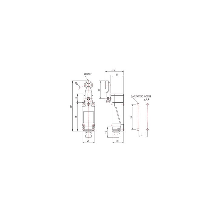 Finecorsa asta rotativa corta azione attuatore momentaneo... 2