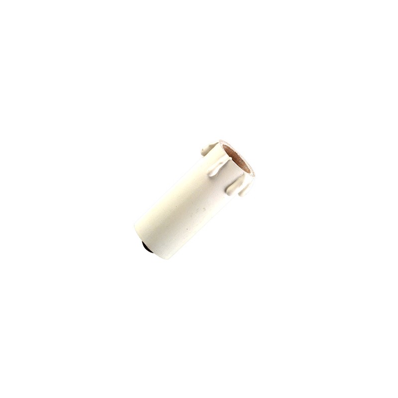 Portalampada candela legno bianco e14 25x80 cl7 502508b1c06