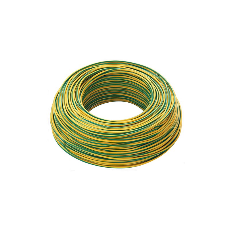 Corda cavo elettrico unipolare 25mmq Giallo Verde icel
