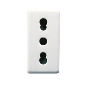 Prise électrique bivalent 10 / 16a 1gw20203 module gewiss
