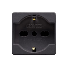 Bivalent electrical socket unel italian german 2p t gw 21246 gewiss