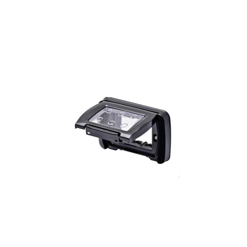 Placca stagna autoportante 3p nero toner top...