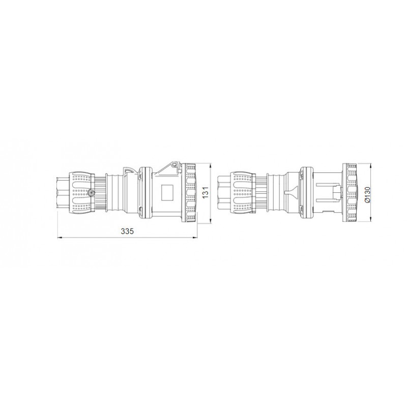 Mobile electrical socket 3p nt 125a 380v...