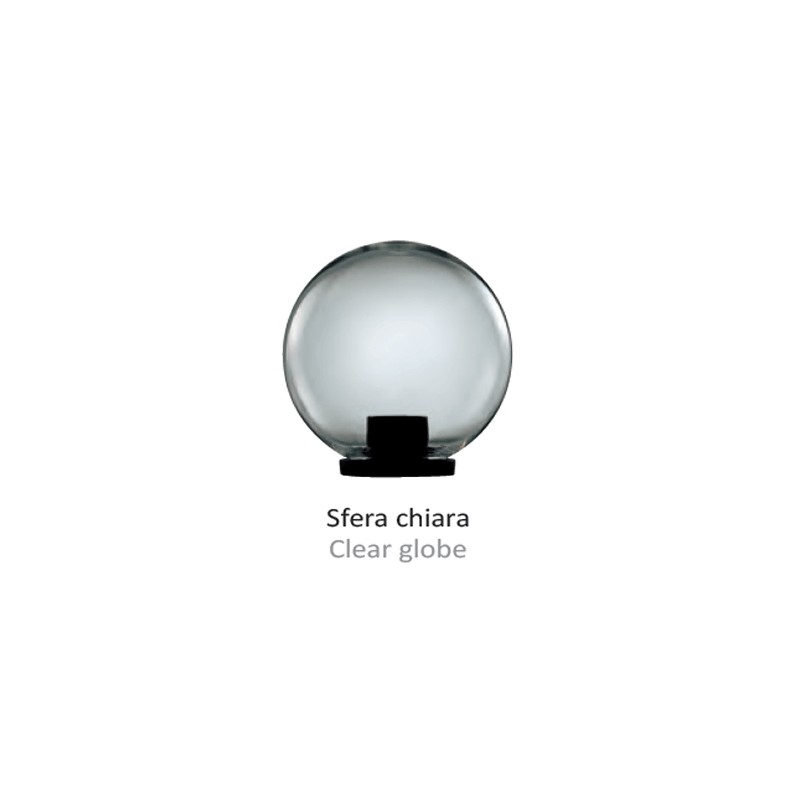 Garden lamp with transparent sphere d300 with...