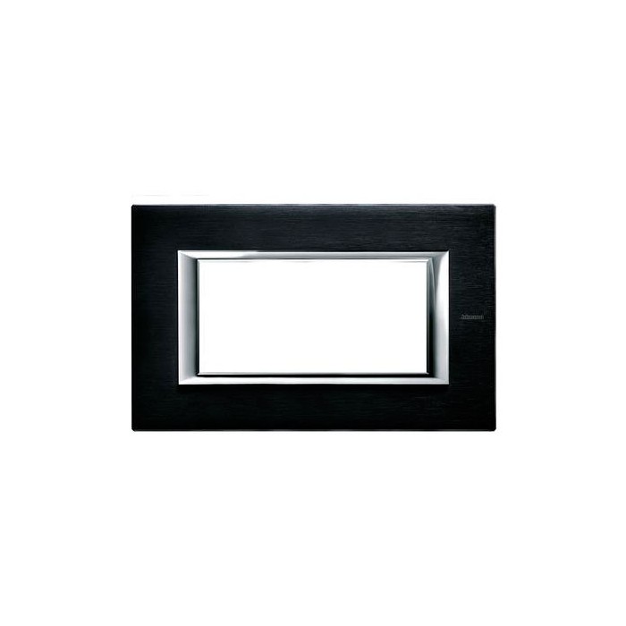 Placca axolute 4 posti antracite spazzolato ha4804xs bticino 