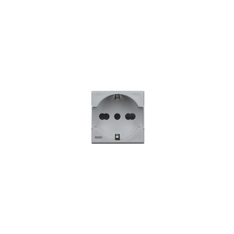 Presa unel schuko axolute bipasso 2p+t hc414016 Bticino