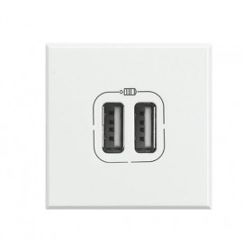 Presa elettrica axolute caricatore usb 2p 1500ma 5v bianco hd4285c2